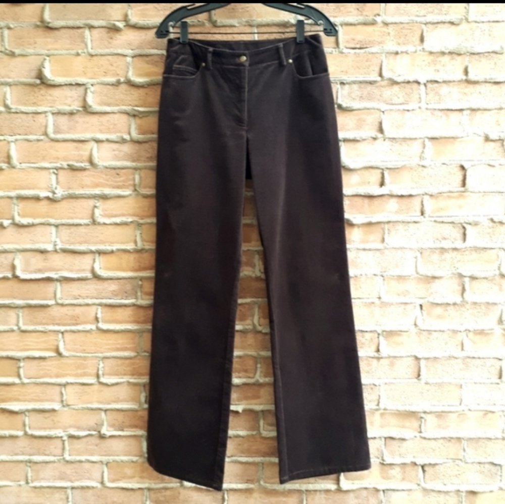 Nygard Collection Flare Pants Stretch Velvet